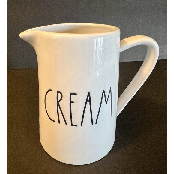 Rae Dunn by Magenta Pitcher "CREAM" and Lidded "SUGAR" LL Coffee Tea EUC - Picture 3 of 8